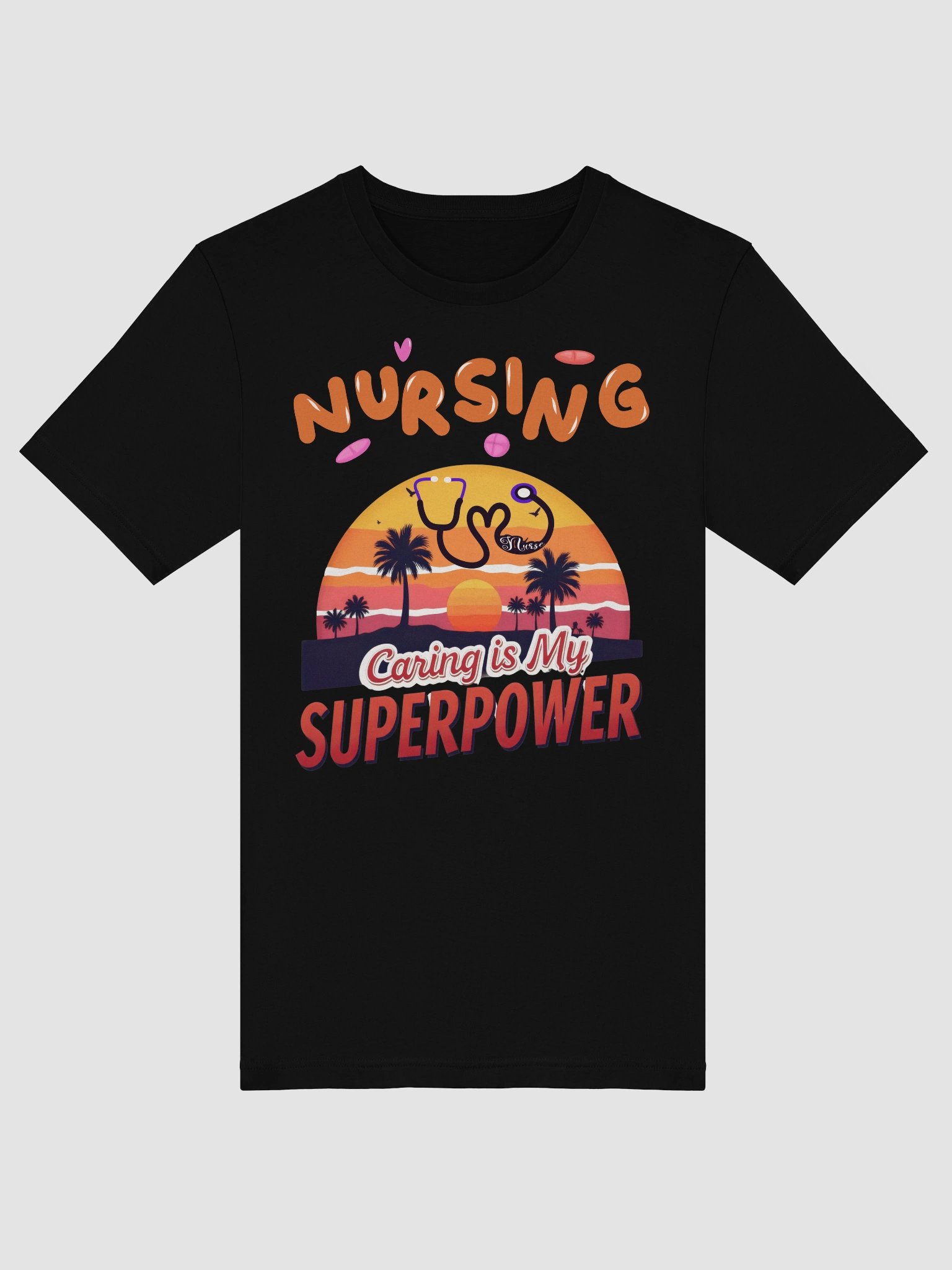 Caring is My Superpower Sunset T-Shirt product image (33)