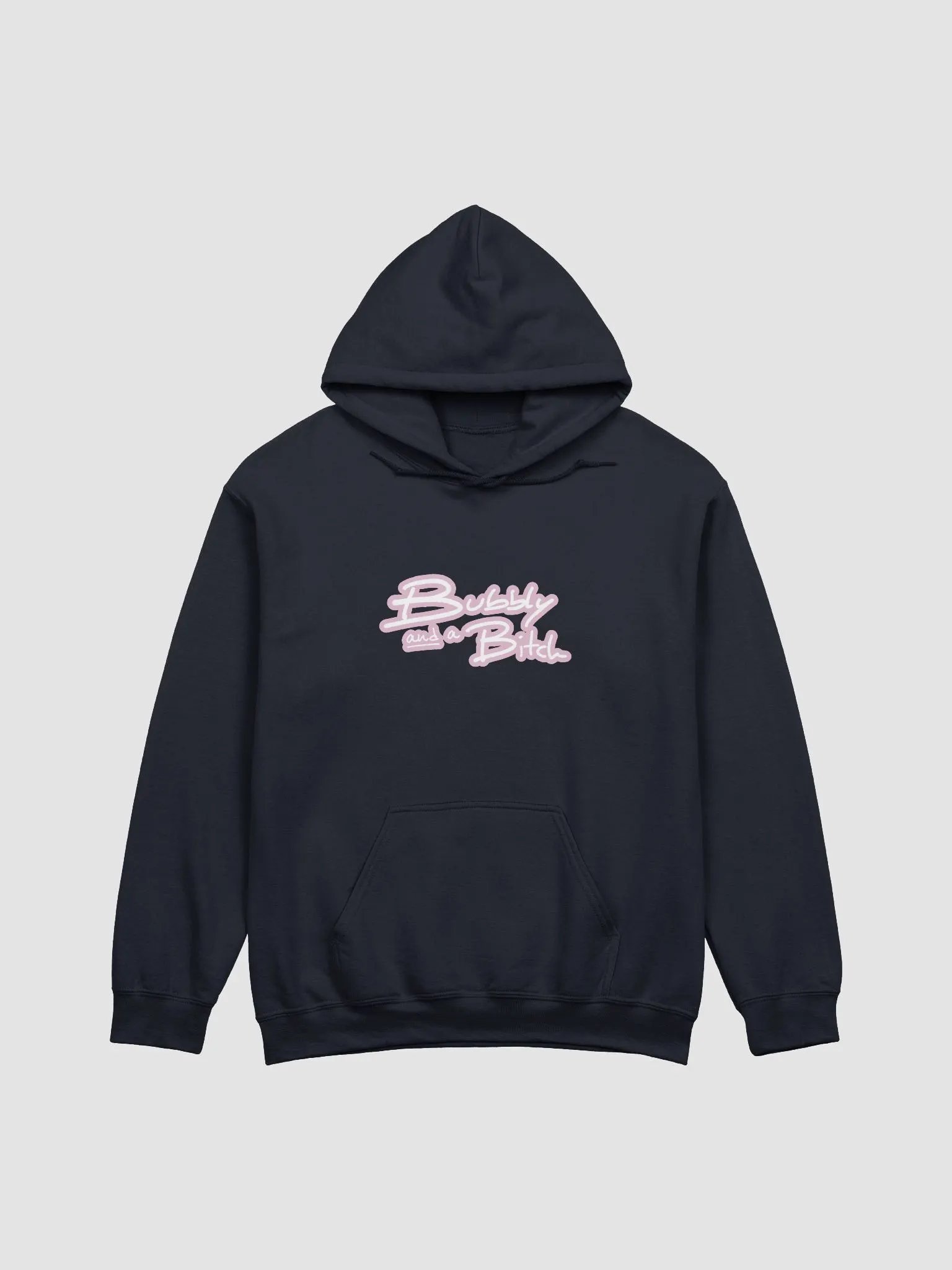 Bubbly and a B*tch (lined design, #E1B9CE) classic hoodie product image (56)