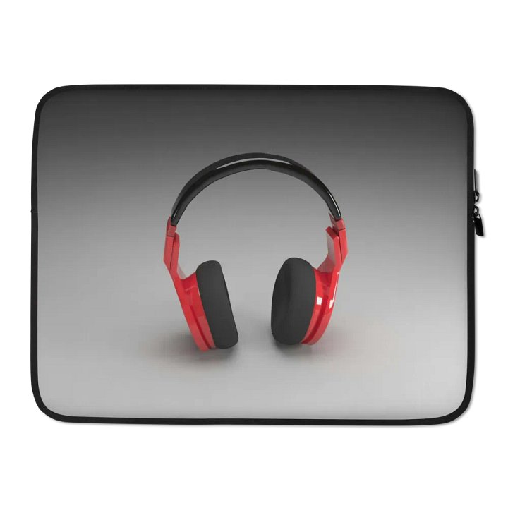 Rhythm Red Over-Ear Headphones & Apple Laptop Sleeve – Stylish Protection & Premium Sound 🎧 product image (2)