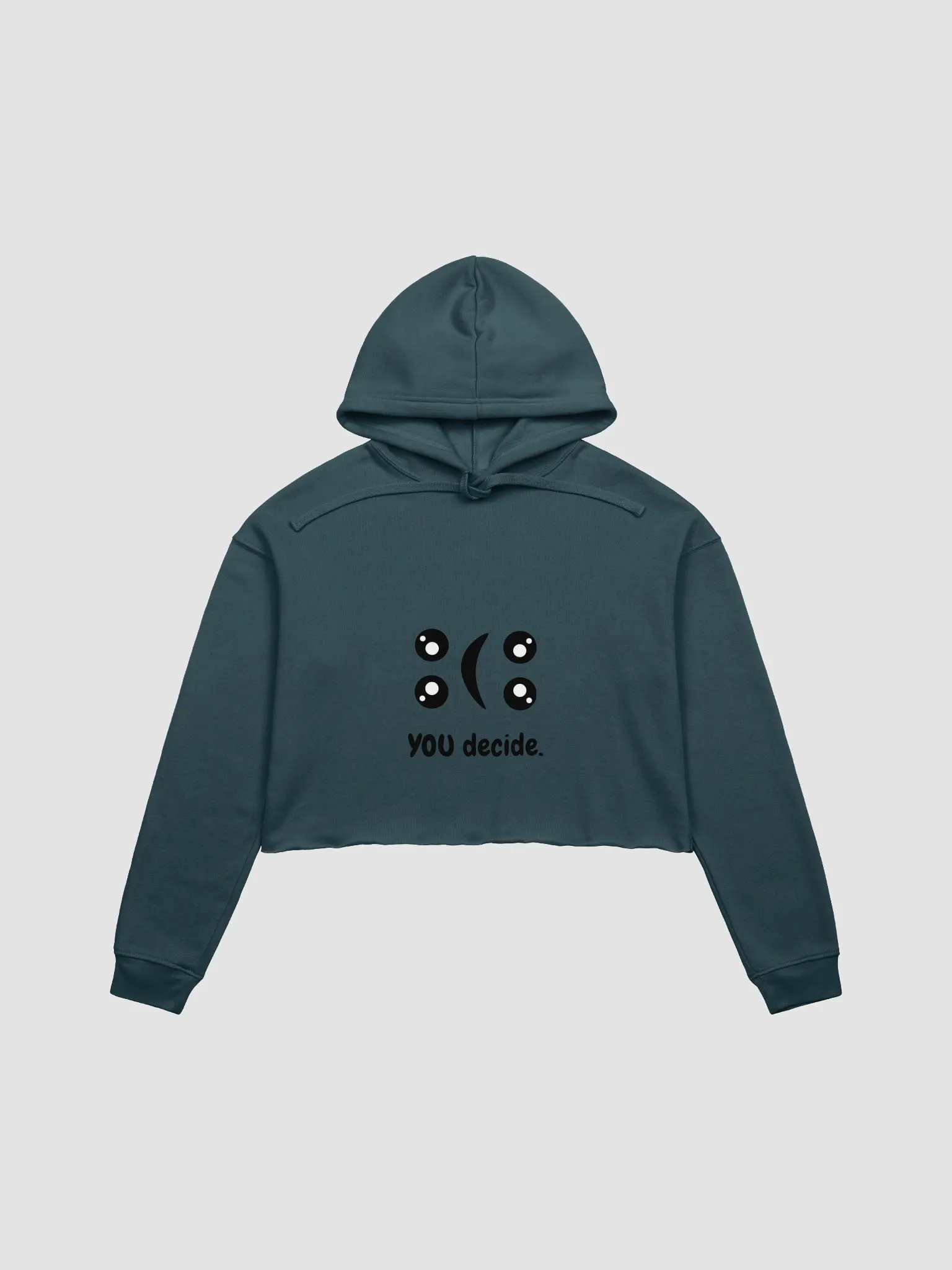 Happy or Sad Patterned Crop Hoodie product image (4)