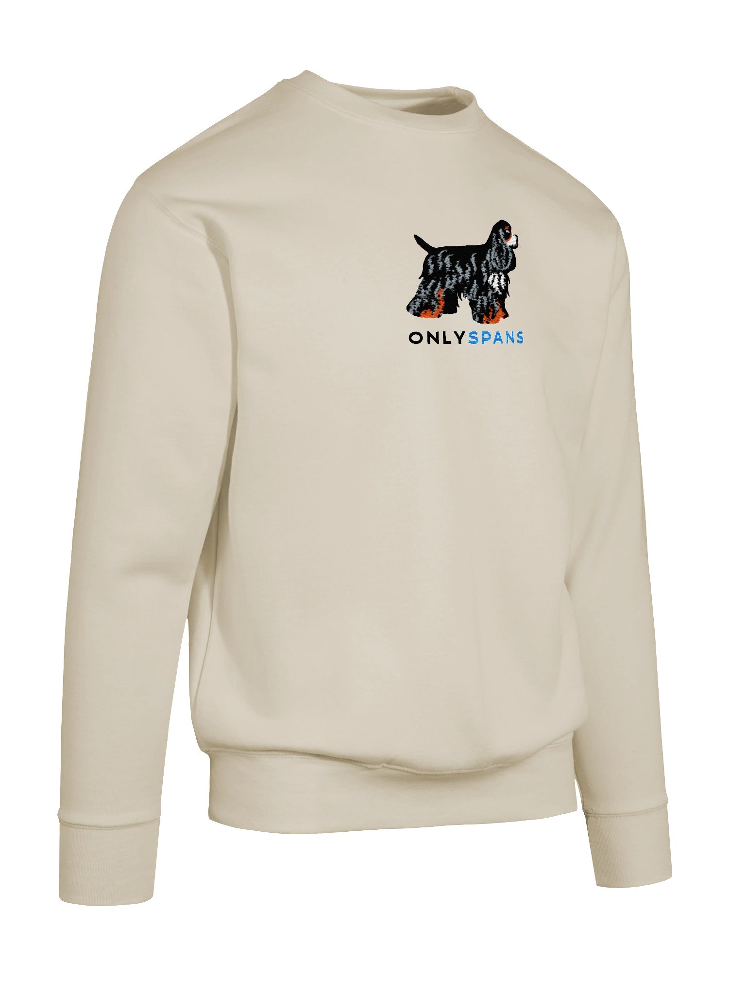 Only Spans Sweatshirt (Embroidered) of an American Cocker Spaniel(Tricolor) product image (80)