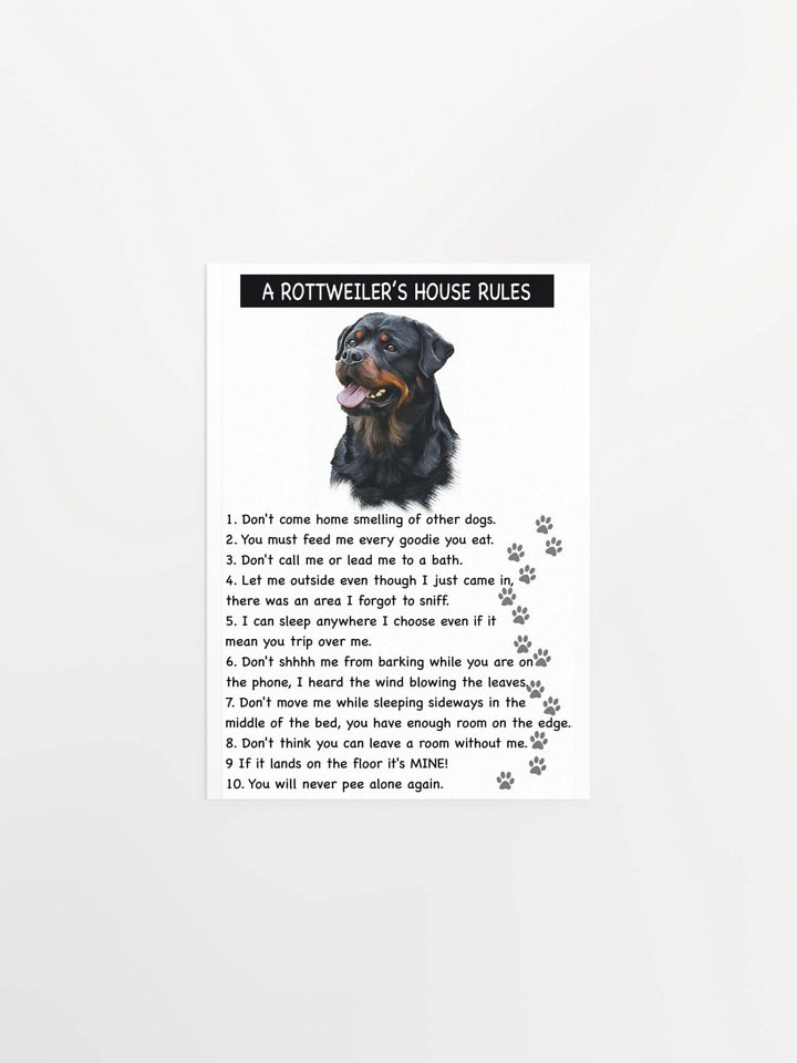 A Rottweiler's House Rules - Poster product image (6)