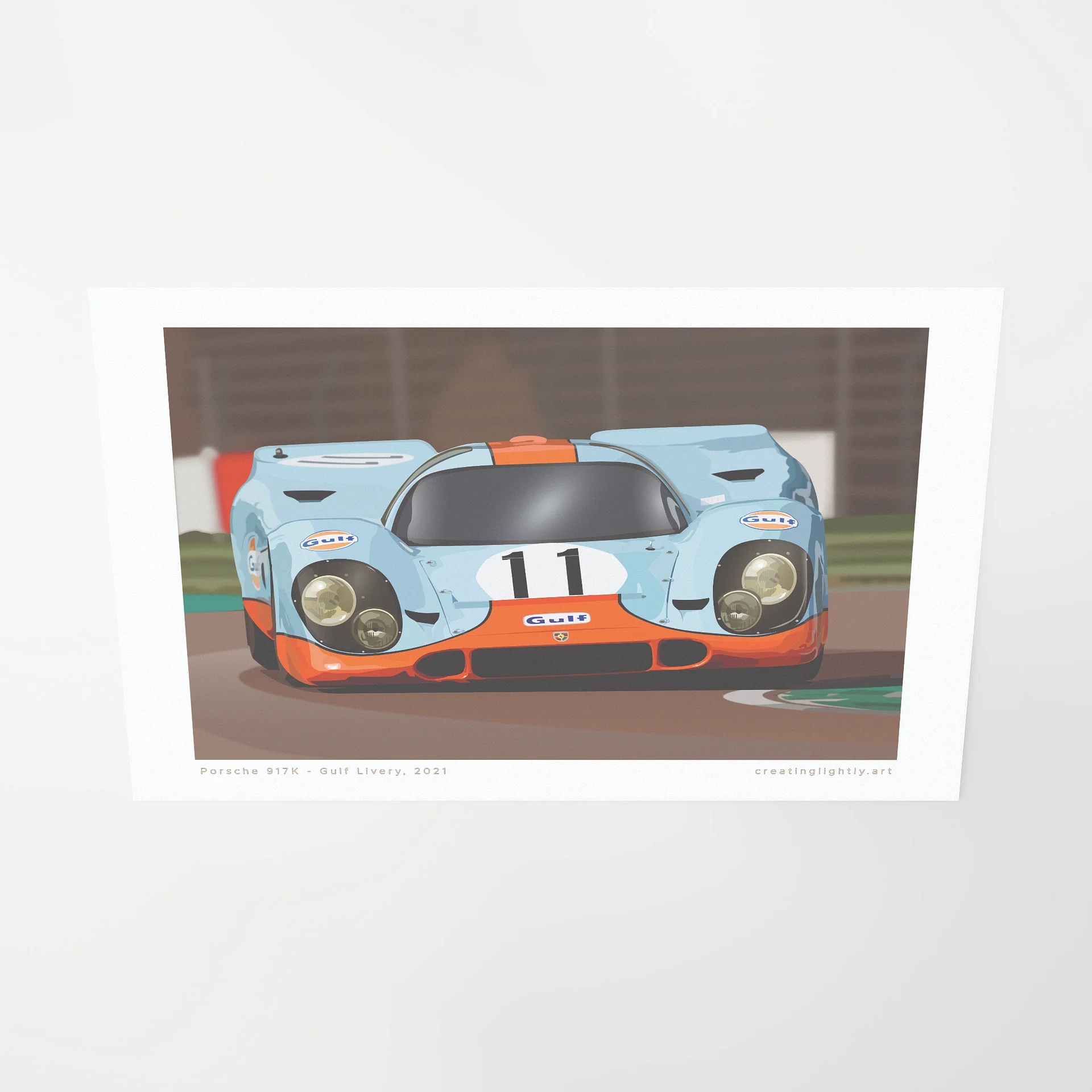"Porsche 917K - Gulf Livery" Original Artwork Print product image (2)