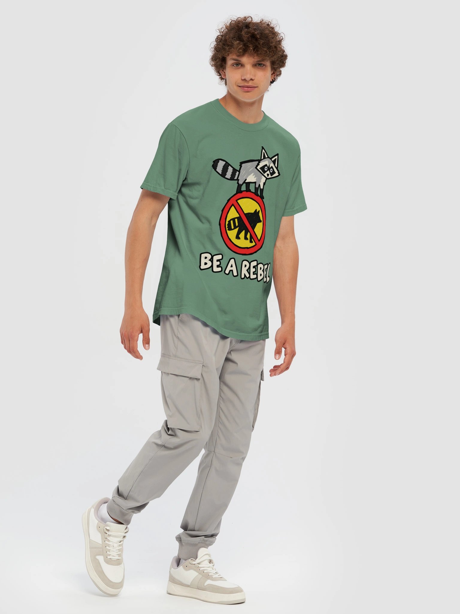 Be a Rebel Raccoon Heavyweight Graphic Tee product image (7)