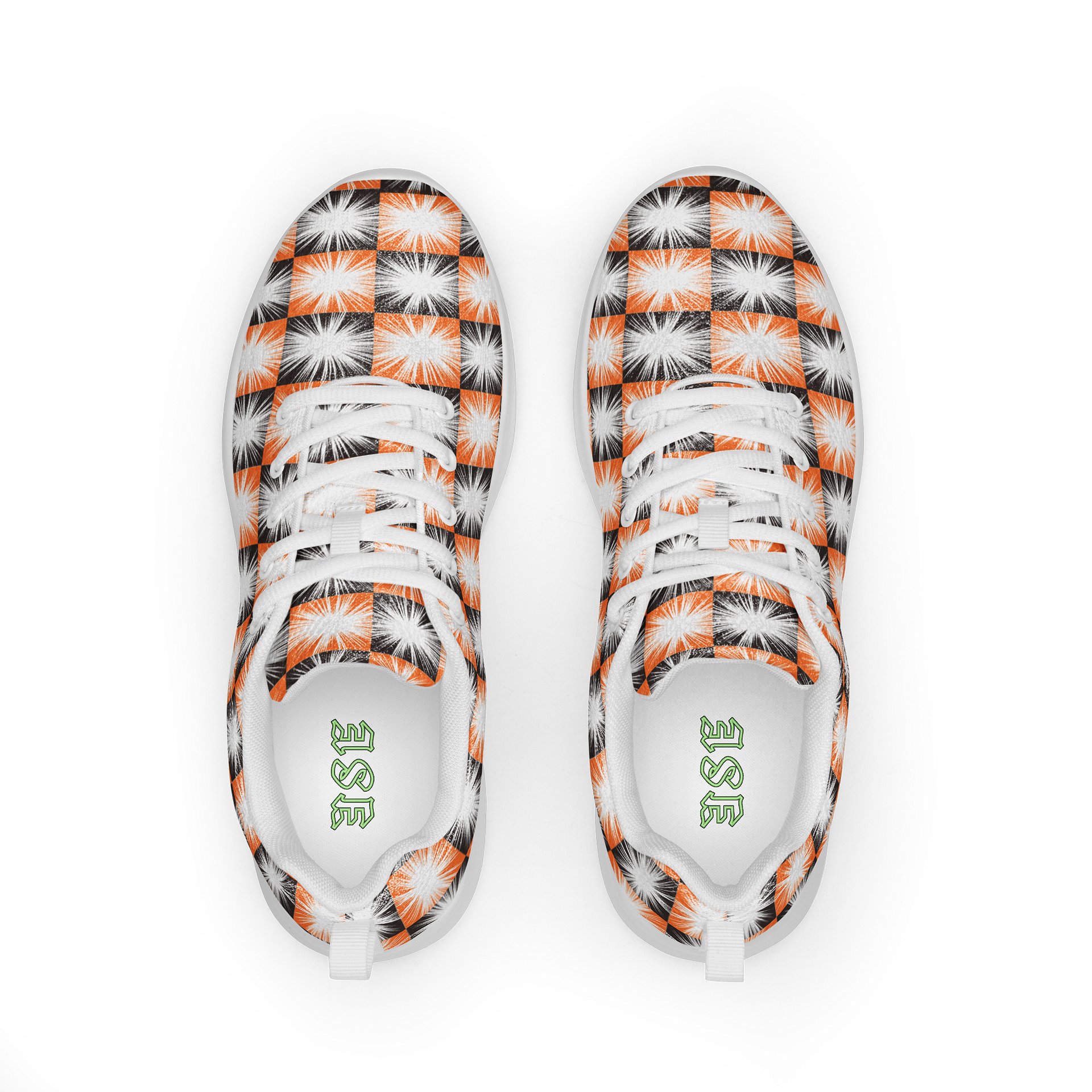 Arachnid Blaze Women's Sneakers Orange Burst Checkerboard Sneaker product image (4)