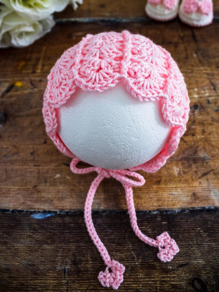 Shell Baby Bonnet Crochet Pattern product image (1)