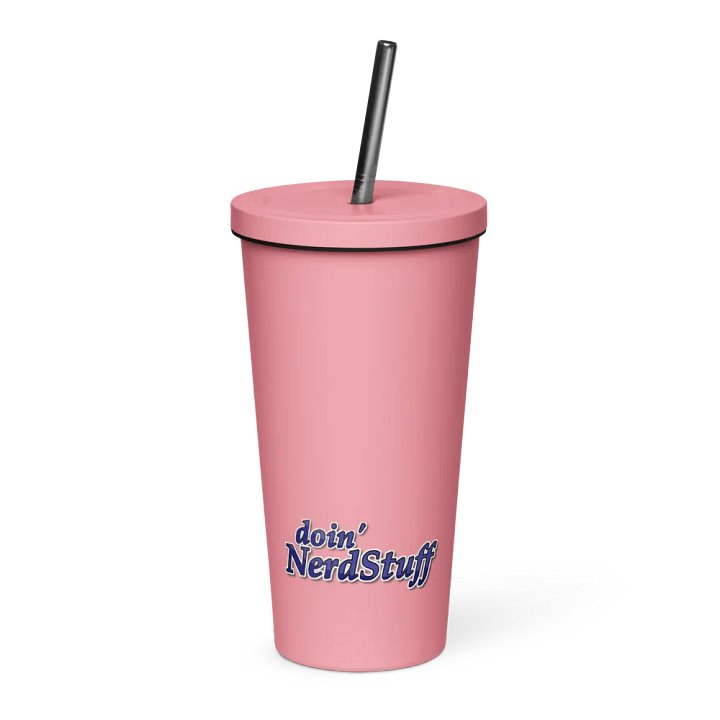 doin' NerdStuff Pink Tumblr w. Straw product image (1)