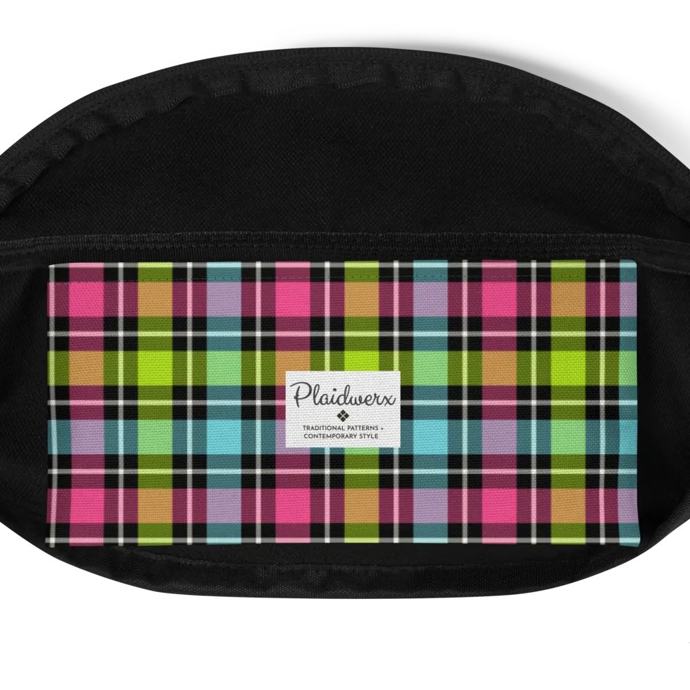 Neon Checkered Plaid Fanny Pack product image (6)