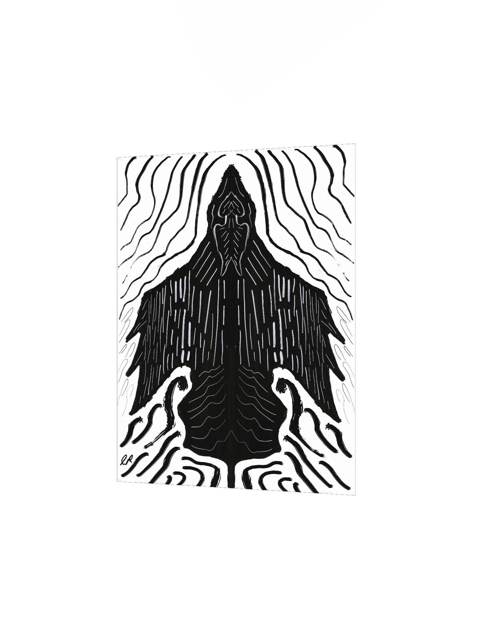 The Night Phoenix Matte Poster Print/Dark Home Decor by Eric Ravenwolf product image (2)