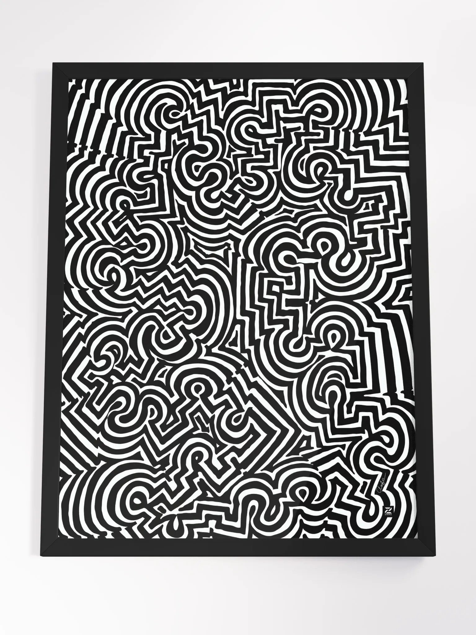 Zenlinez Optical Allusion Wood Matte Poster product image (4)