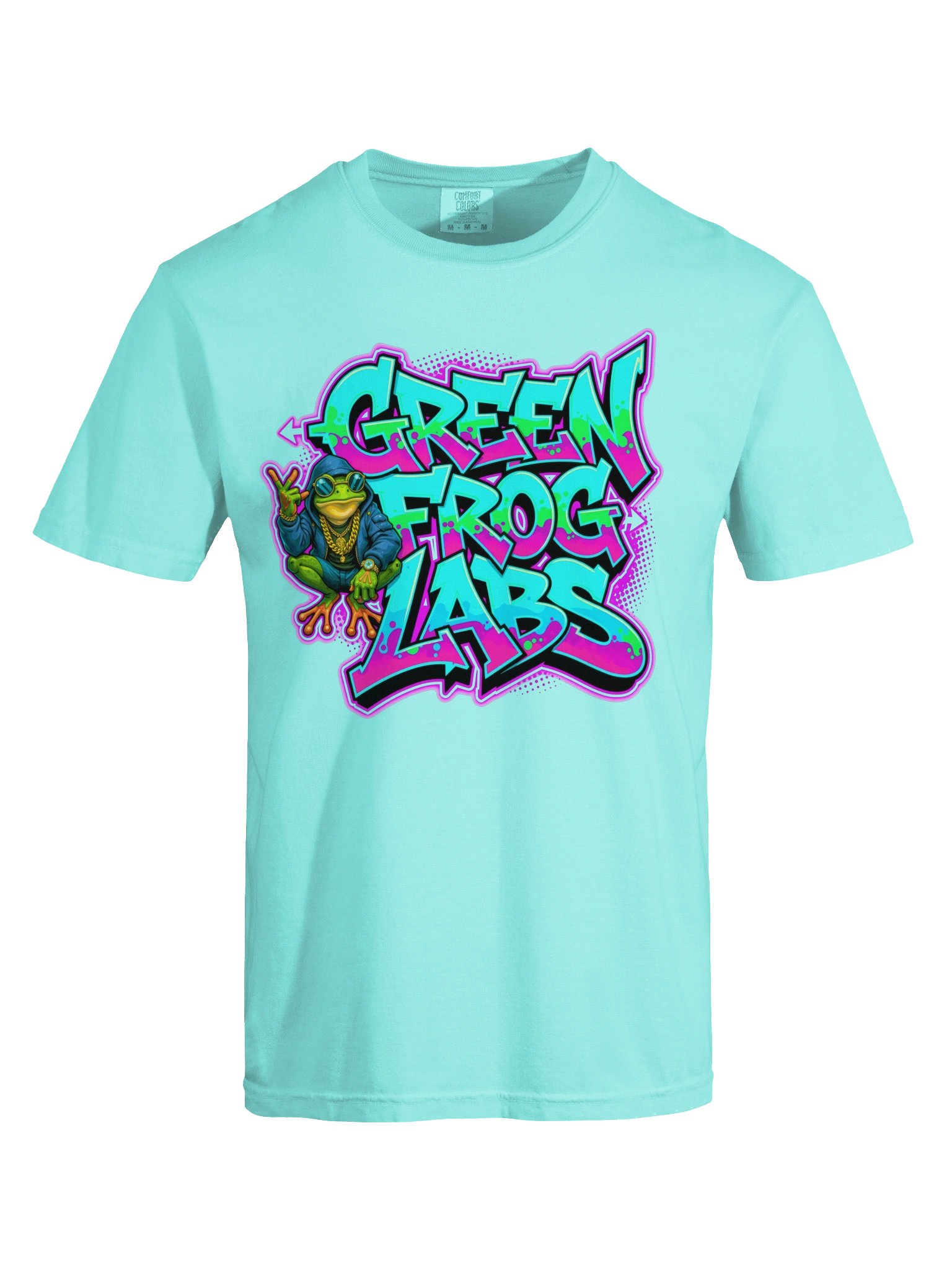 Green Frog Labs Graffiti Logo - Neon Frog Scientist Tee product image (9)