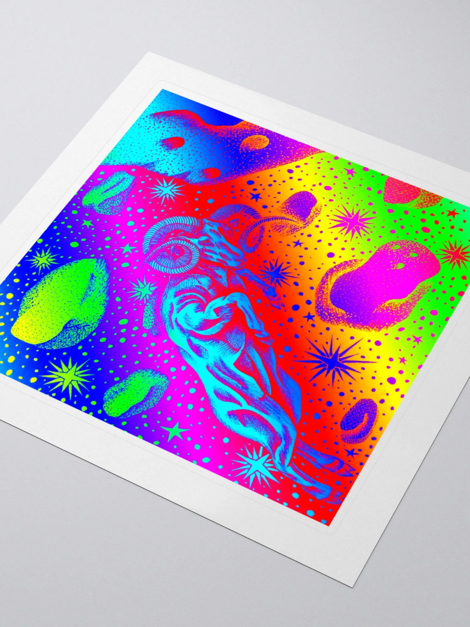 Limited Edition Full Rainbow Aries Zodiac Kiss Cut Stickers product image (3)