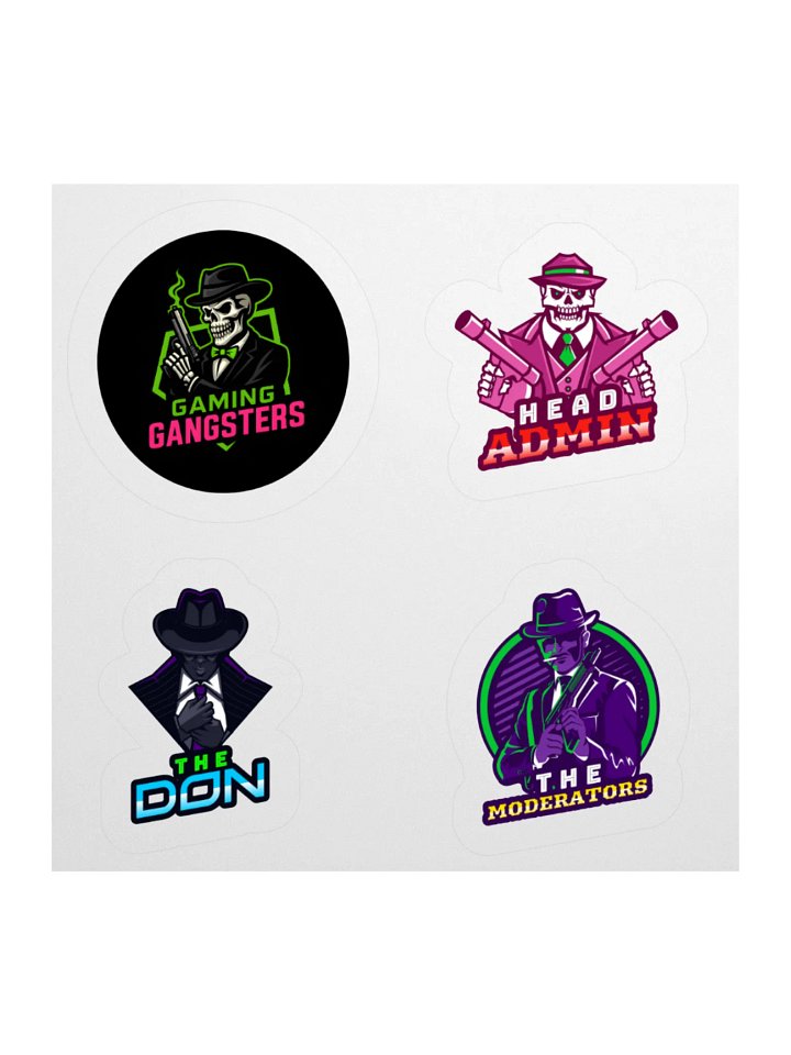 Gaming Gangster Kiss Cut Stickers product image (1)