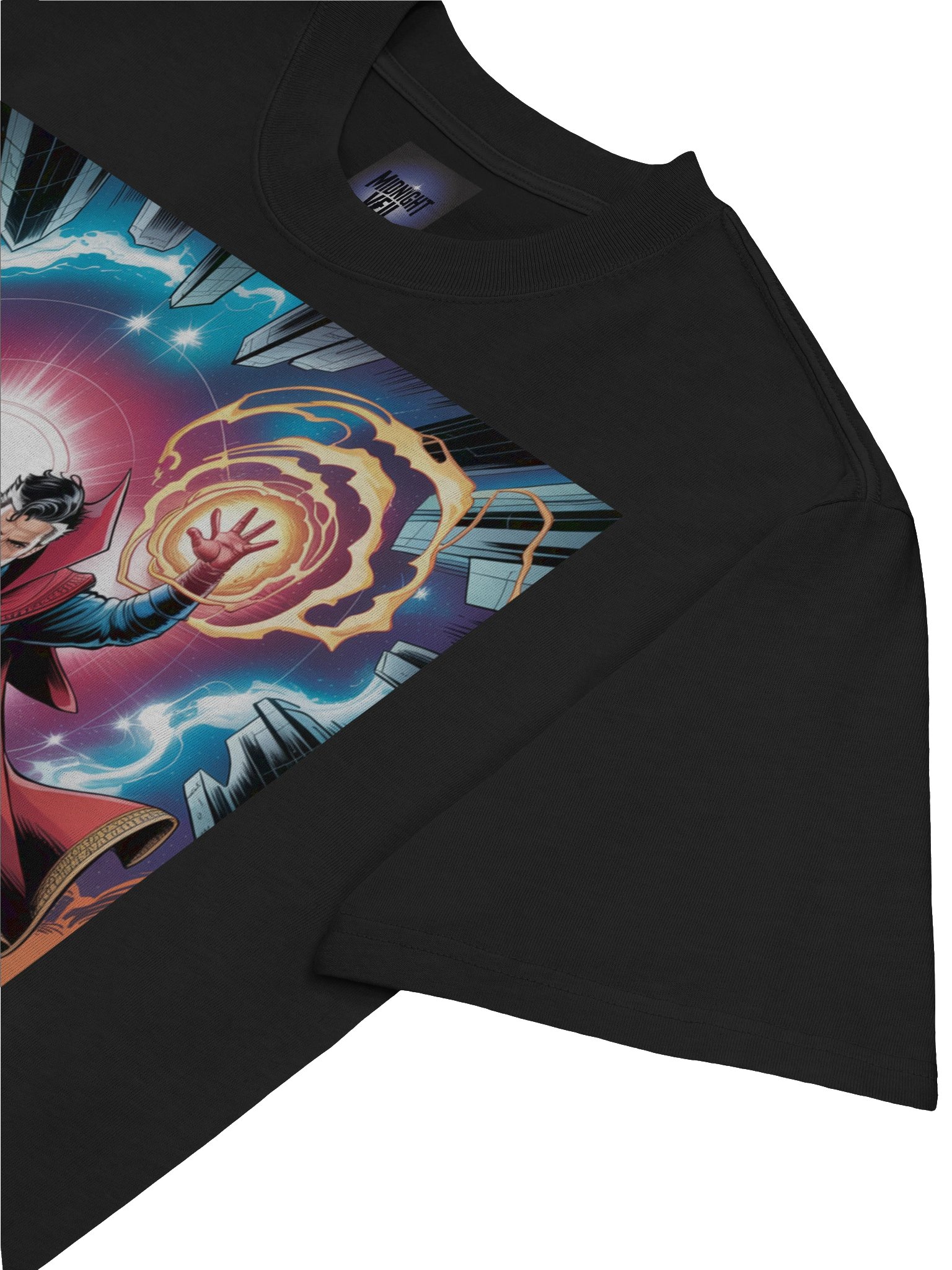 Doctor Strange Urban Enchantment Oversized Faded T-Shirt – Sorcerous Skyline Surge product image (7)
