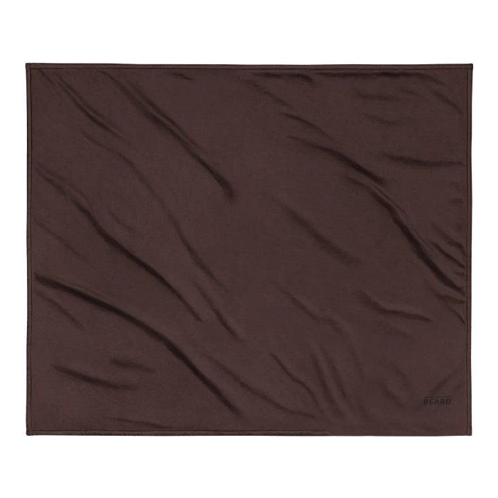 Nacho Average Beard Embroider Sherpa Blanket (Brown/ Black) product image (2)