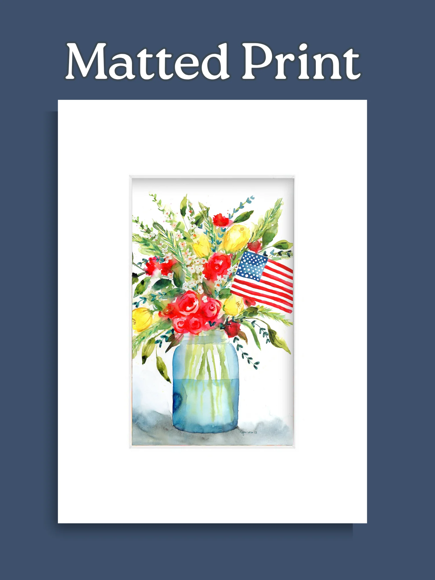 Floral Watercolor Print - Red, White & Bloom product image (12)