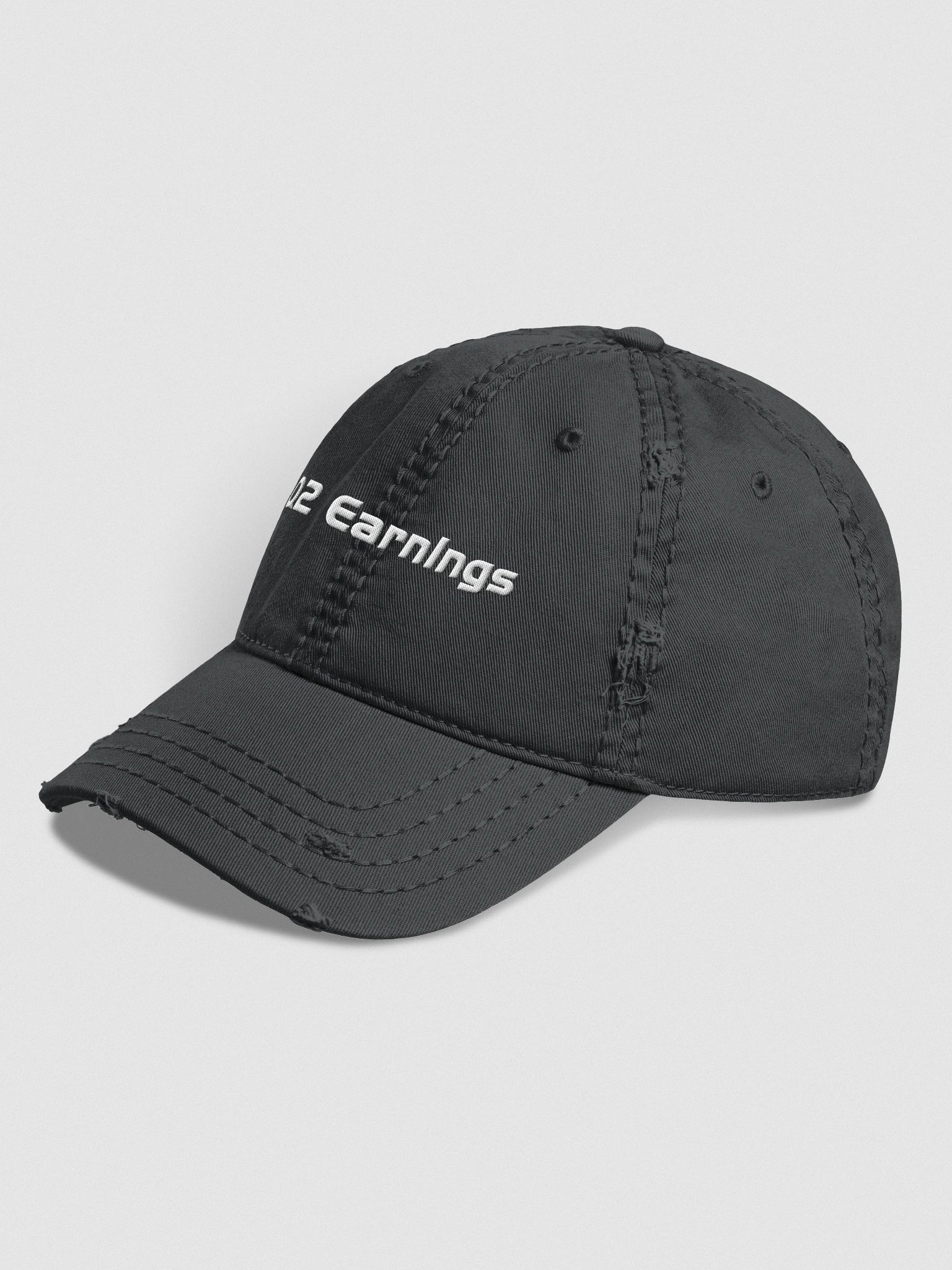 Q2 Earnings | White | Distressed Dad Hat product image (6)