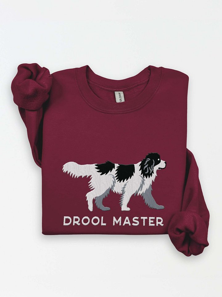 Drool Master Sweatshirt (Embroidered) of a Newfoundland(Black & White) product image (1)