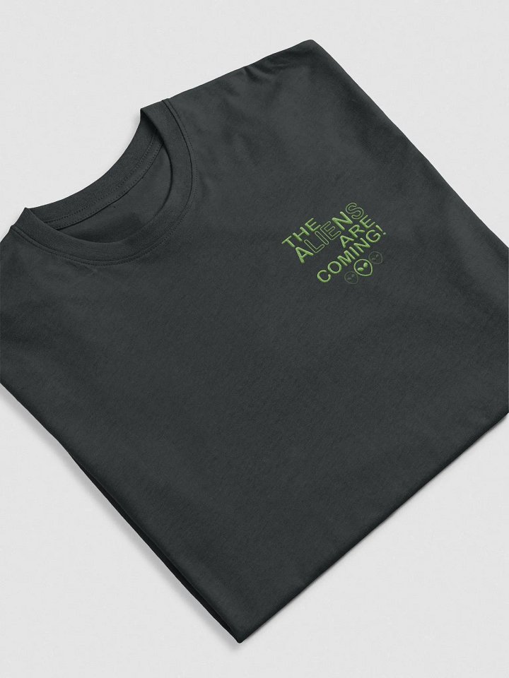 The Aliens Are Coming! - Green - EMBROIDERED - Cotton Heritage Men's Premium Heavyweight Tee product image (1)