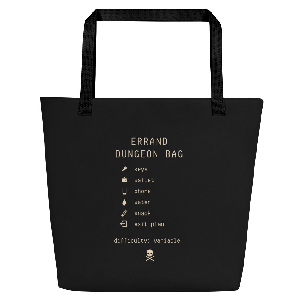 Errand Dungeon Tote Bag | Chronic Illness Spoonie & Disabled Gamer Bag product image (1)