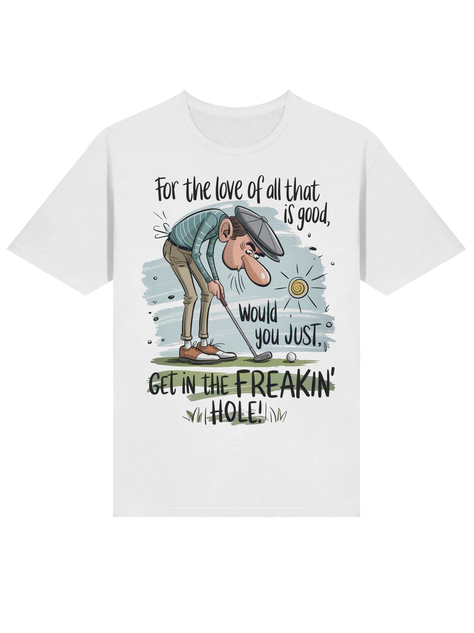 Frustrated Golfer Cartoon T-Shirt product image (3)