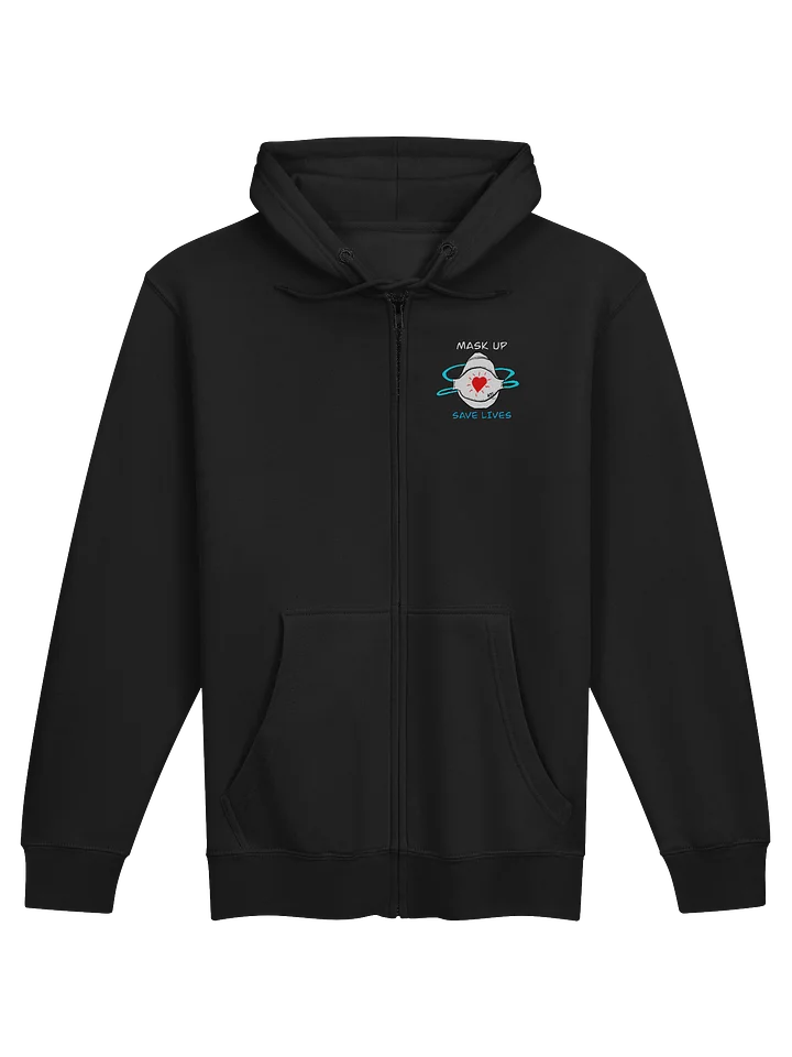 Mask Up Save Lives zip hoodie product image (1)