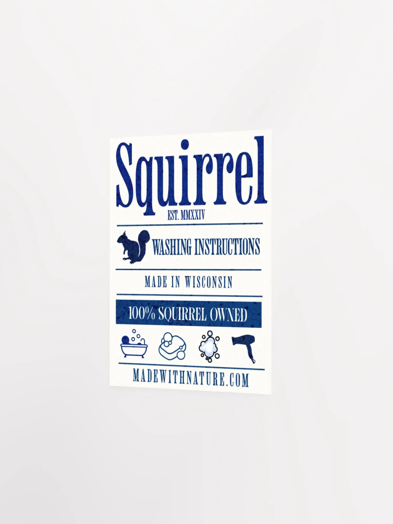 SQUIRREL WASHING INSTRUCTIONS PRINT product image (11)