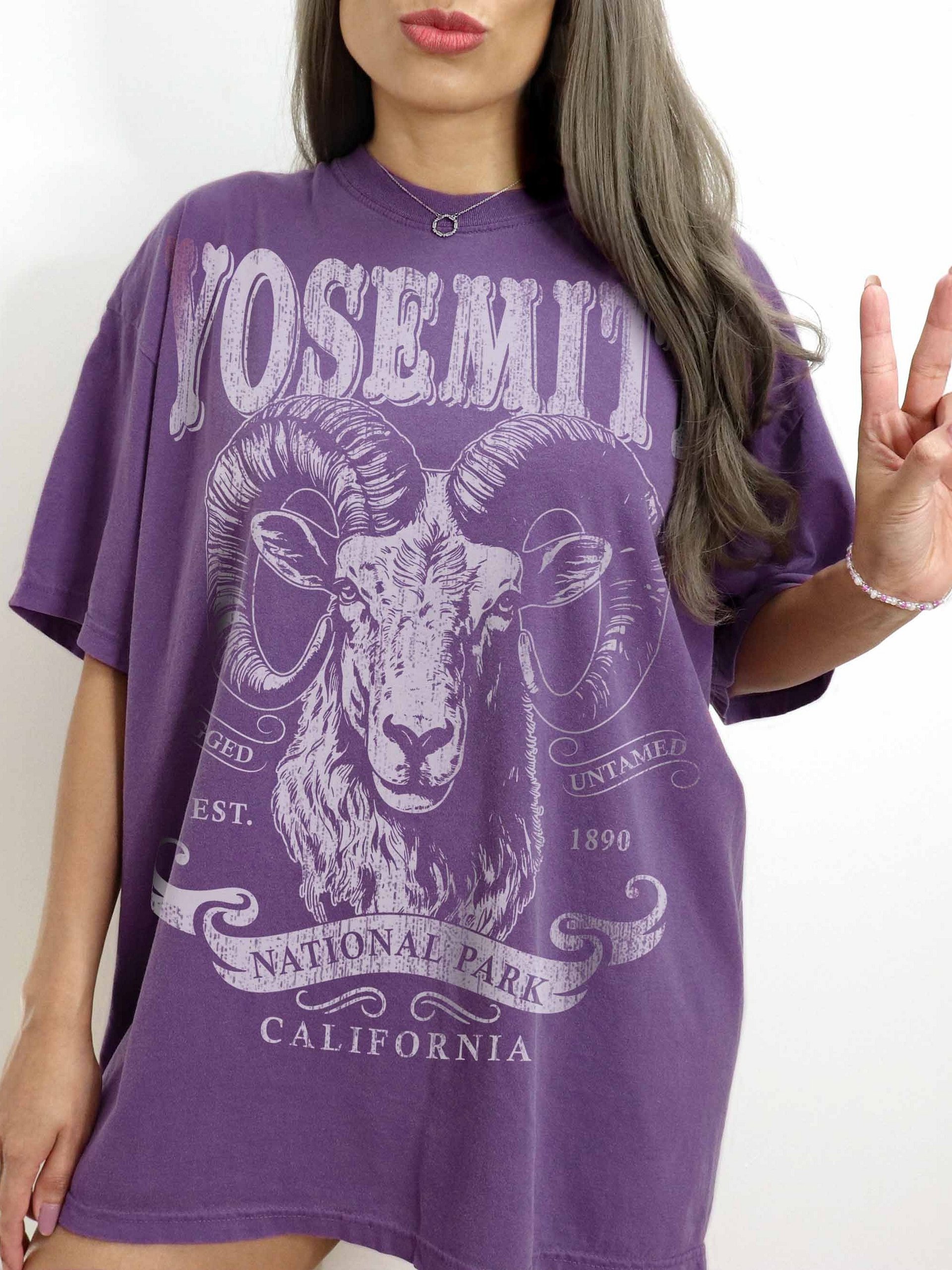 Yosemite National Park Shirt – Vintage Ram Graphic Tee California (Est. 1890) product image (2)