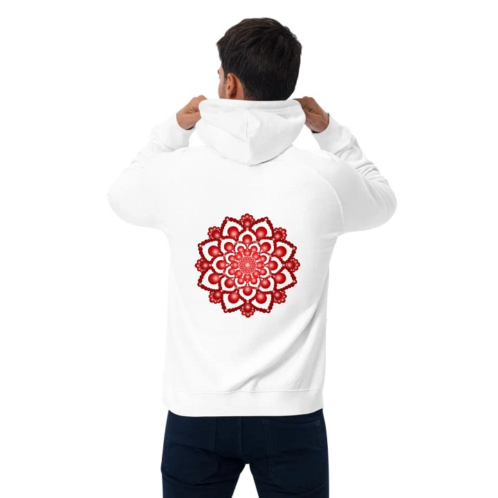 Red Dot Mandala Unisex Eco Hoodie product image (2)