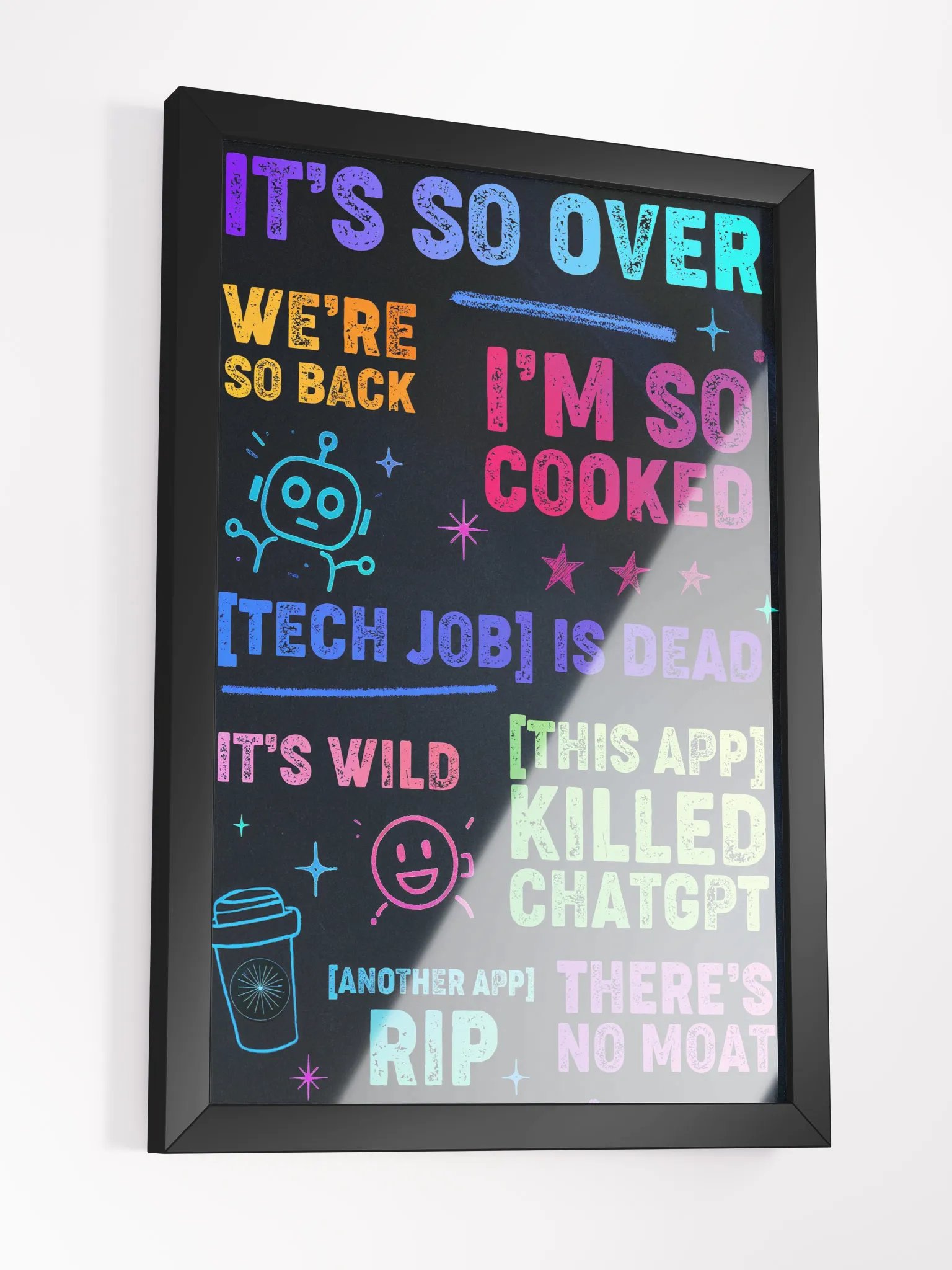 AI Hype‑Cycle Bingo Poster — “It’s So Over / We’re So Back” Edition (ANUS®) product image (6)