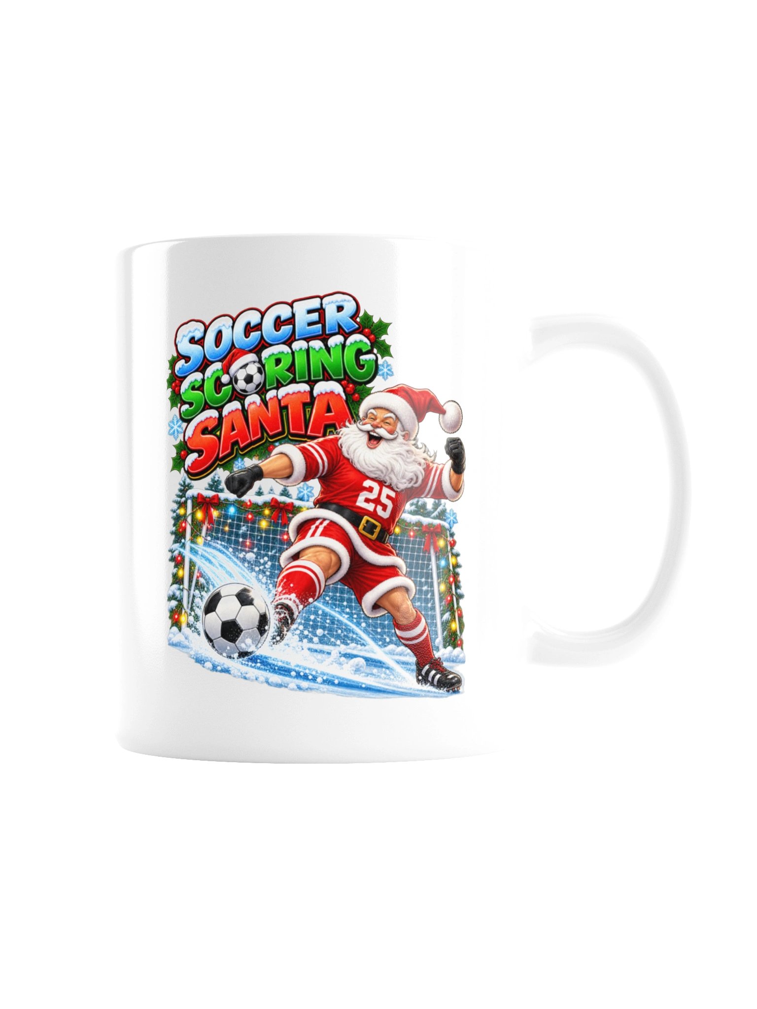 SOCCER SCORING SANTA (OR FOOTBALL) - MUG product image (9)