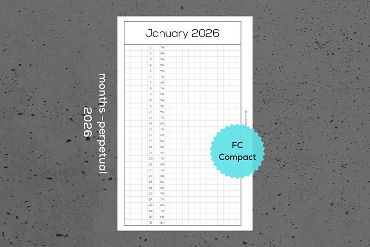 monthly pages - FC Compact - 2026 product image (1)