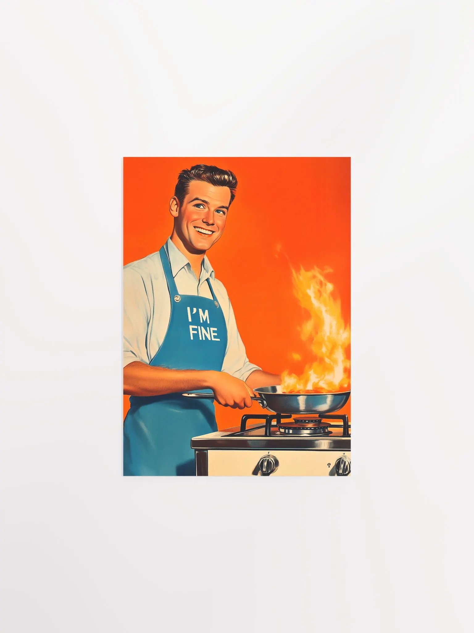 “I’m Fine” Retro Poster, Nostalgic Classic Humor Art Print product image (1)