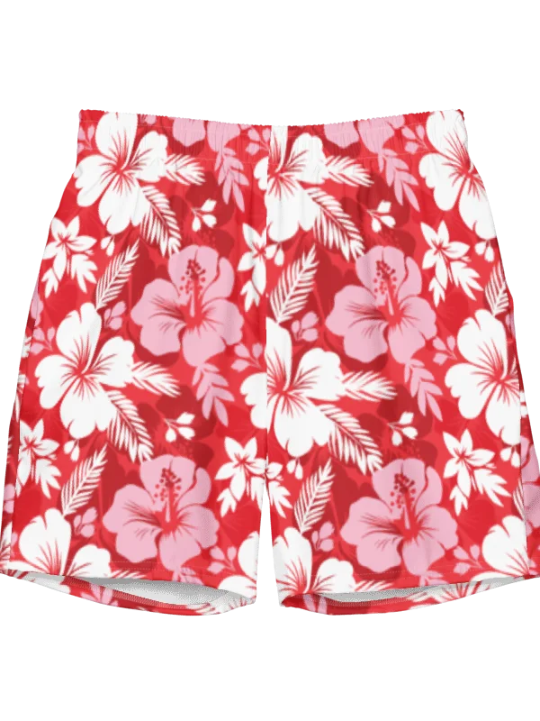 Pink Hibiscus Swim Trunks product image (4)