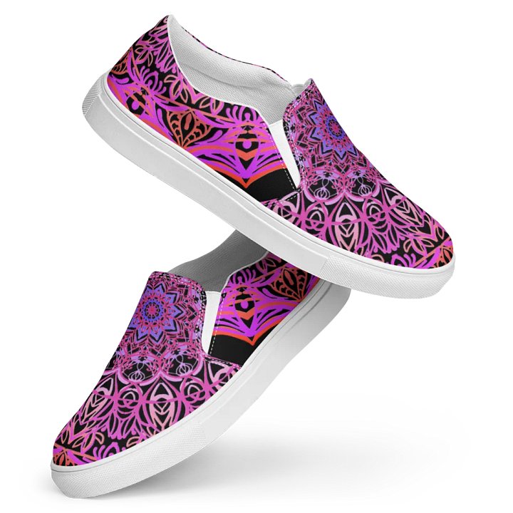 Symmetrical Serenity Mandala Canvas Shoes product image (1)