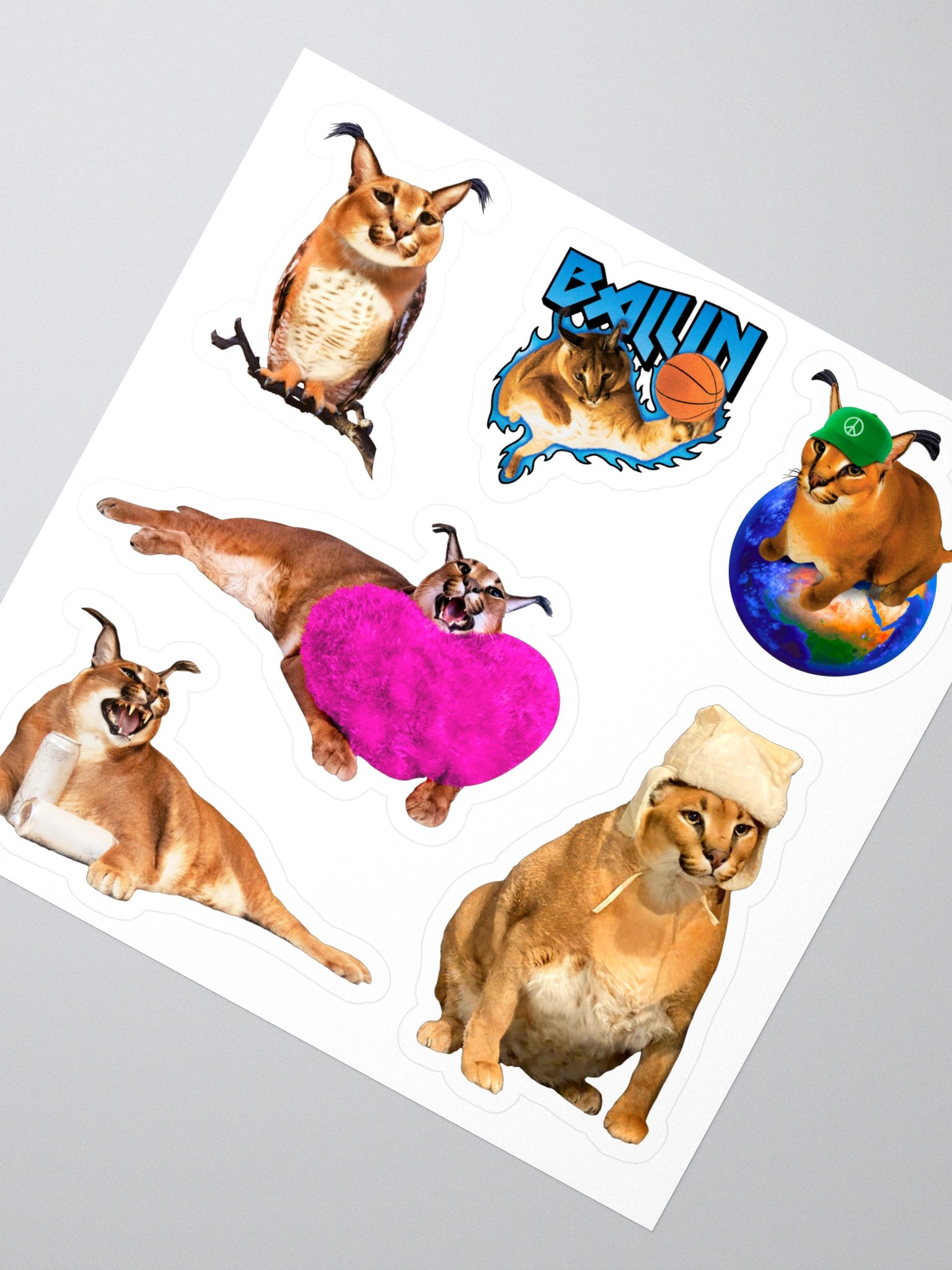 Big Floppa Caracal Sticker Pack product image (2)