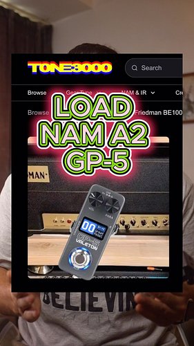 Friedman Lead NAM A2 Preset for the Valeton GP-5 🎸🔥
Here’s the Friedman-style lead preset I made for the Valeton GP-5 using a...