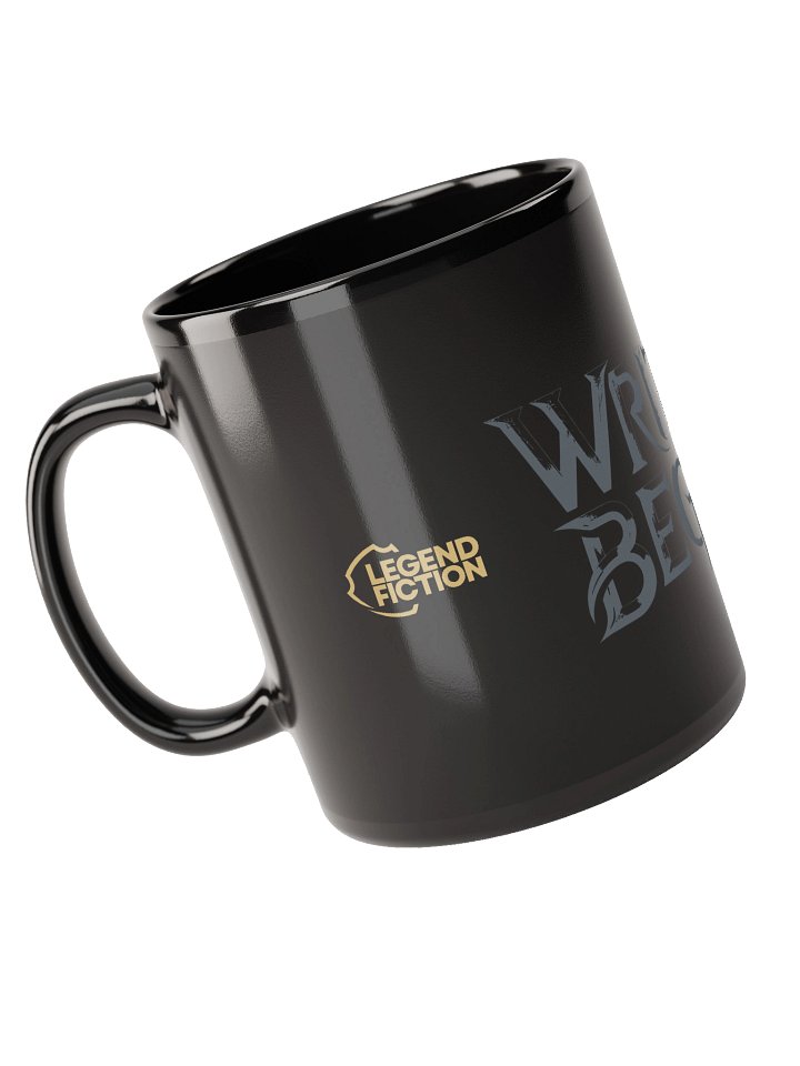 Writing Begins Black Mug product image (1)