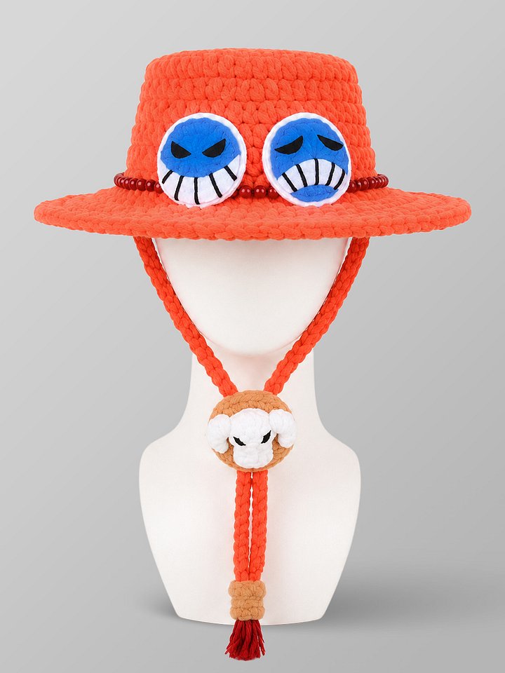 Crochet Pirate Inspired Brother Fire Hat Handmade Adventure product image (1)