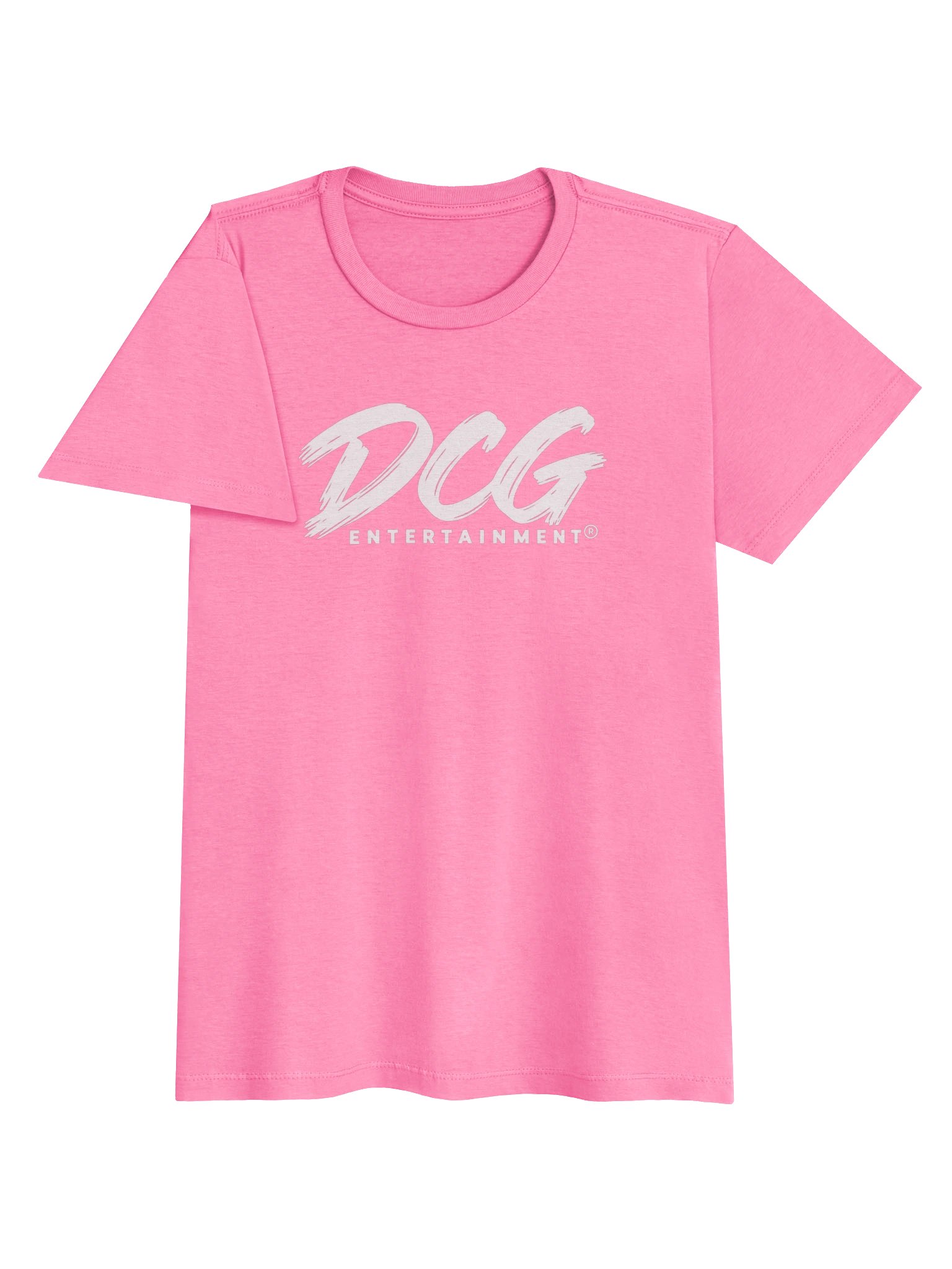DCG Signature Women’s Softstyle T-Shirt – White Logo on Azalea Pink product image (3)