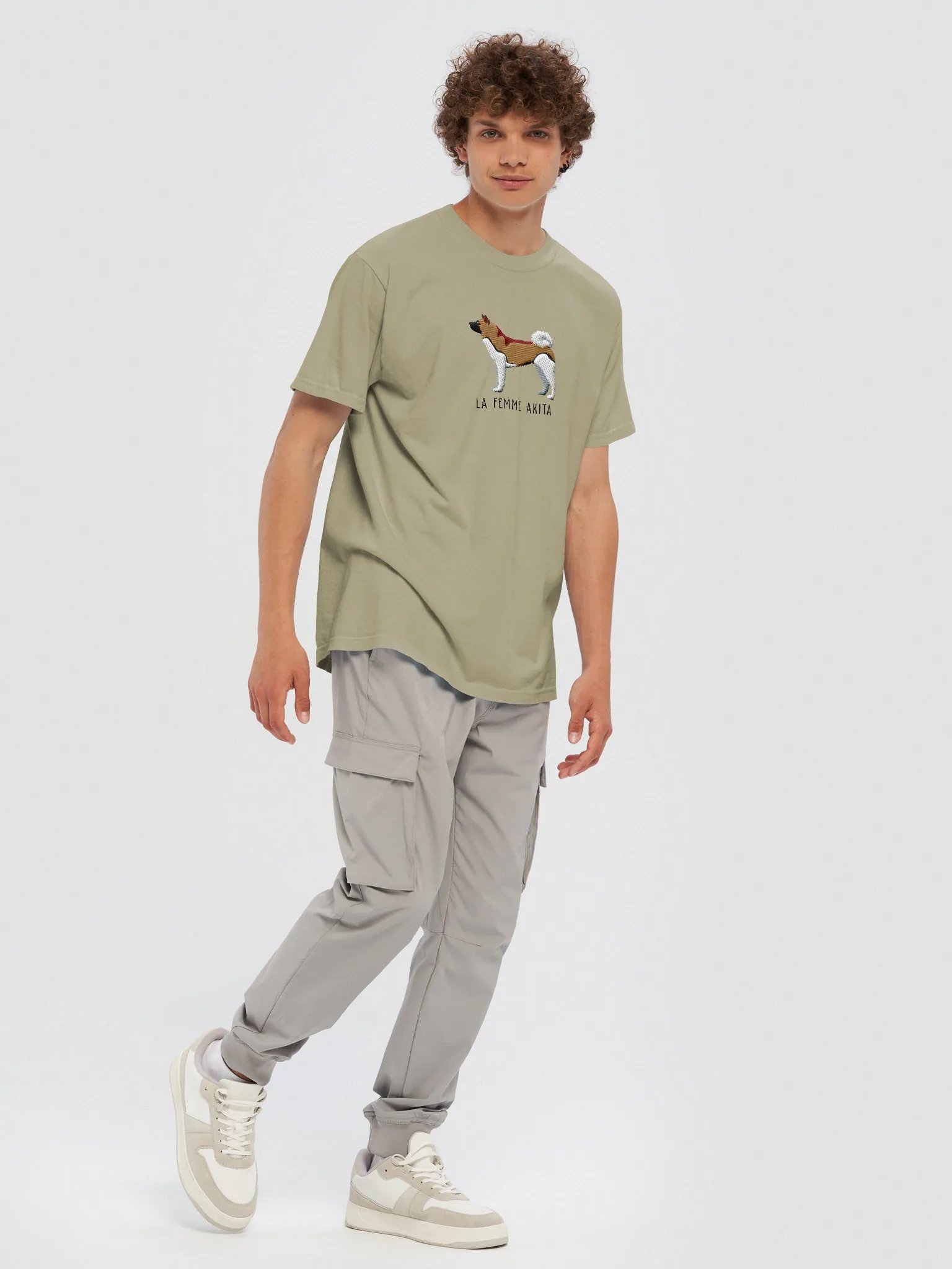 La Femme Akita T-Shirt(Embroidered) of an American Akita product image (9)