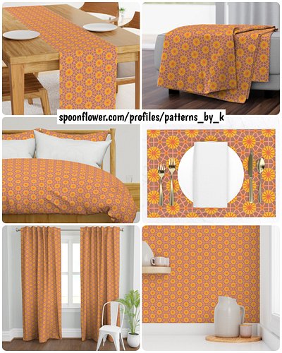 Yellow Geometric Floral Small Collection
by patterns_by_k
Pattern available as fabric, premium wallpaper and home decor!
Link...