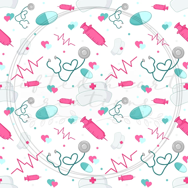 Nursing Themed Seamless Pattern product image (2)