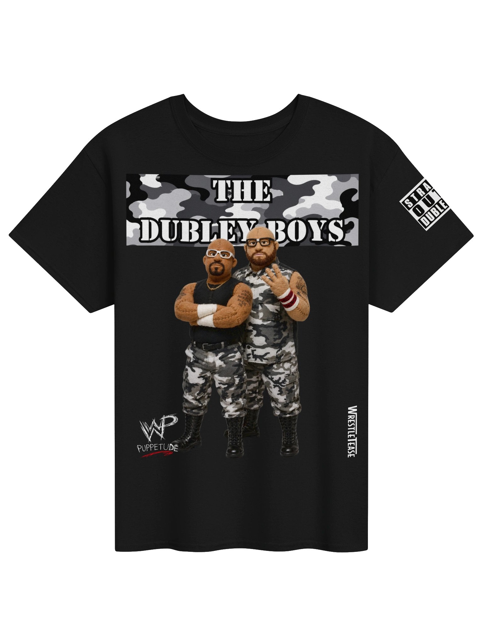 The Dubley Boys Tee V1 Black w/ Sleeve print product image (1)