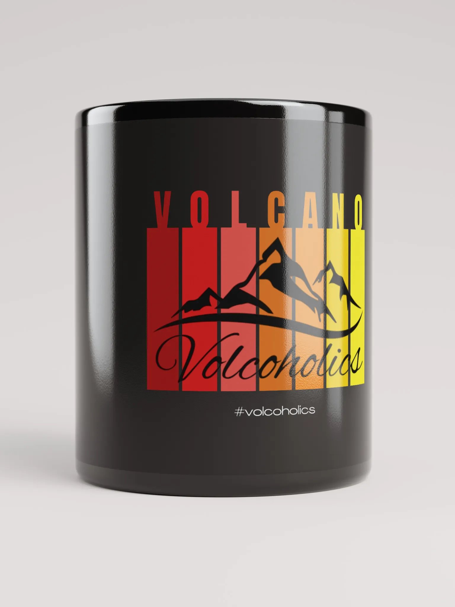 Volcano Vibes Black Glossy Mug product image (5)