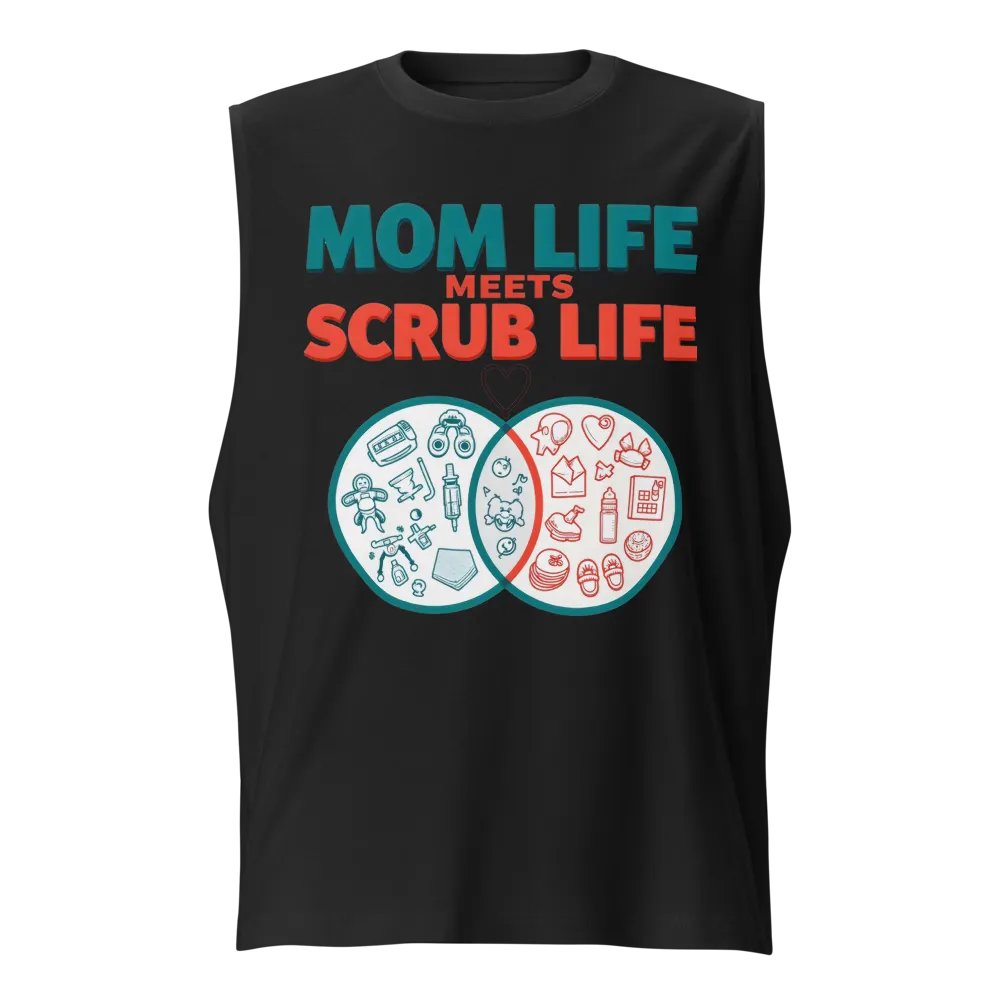 Mom Life Meets Scrub Life Muscle Tank product image (1)