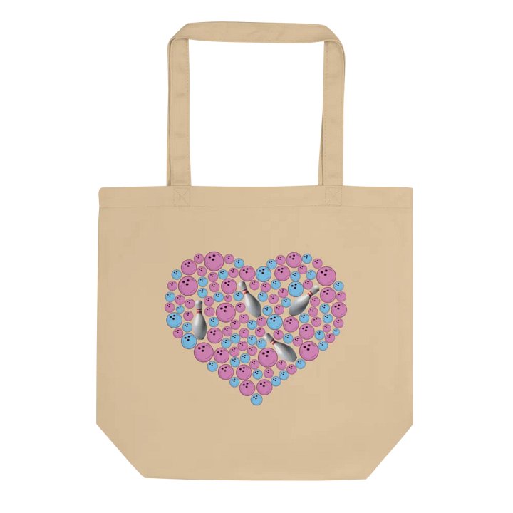 Pure Heart Bowling Pink And Blue Strike a Pose Tote Bag product image (1)