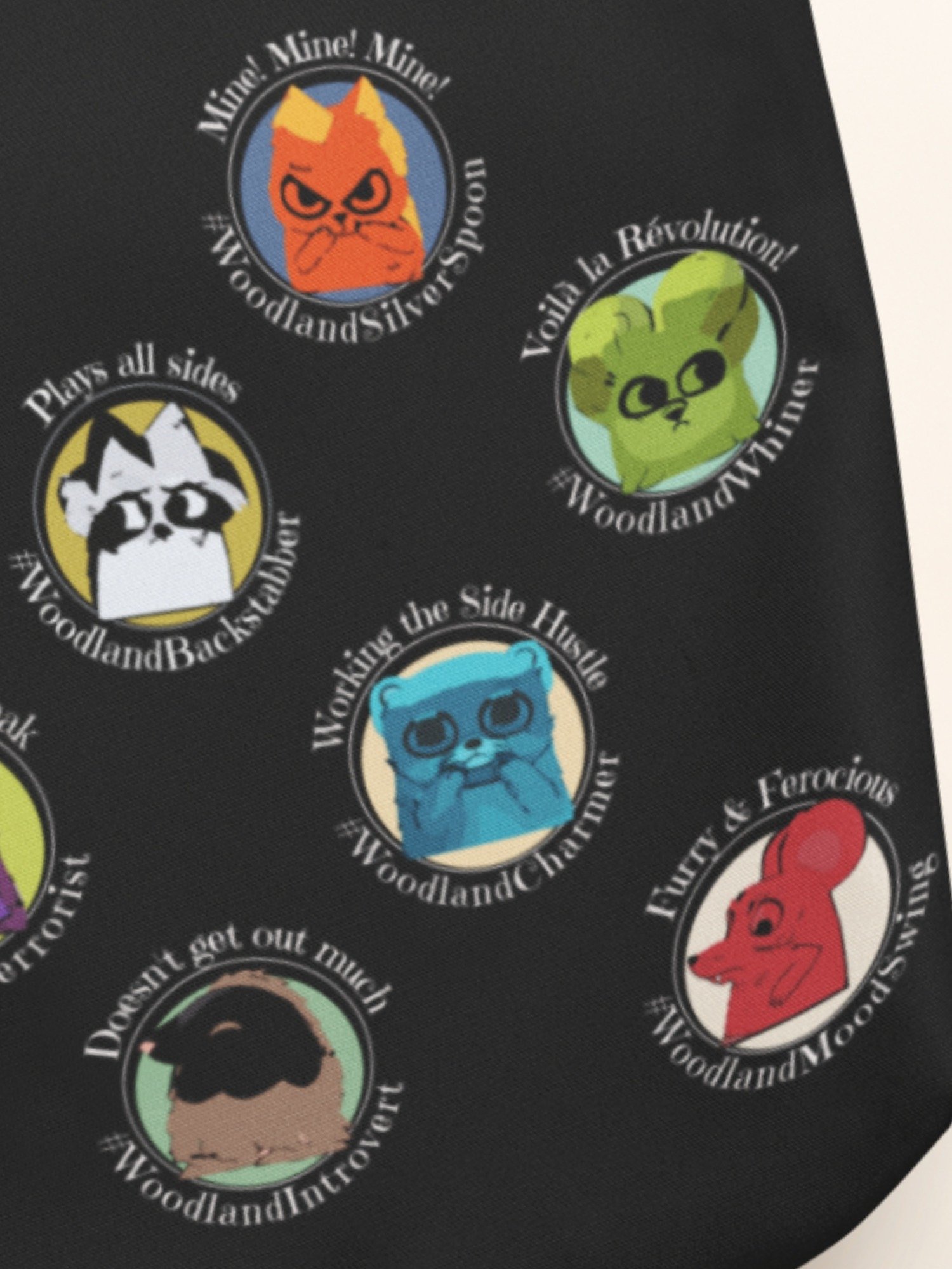 Root Factions Shoulder Tote Bag for Board Gamers - 10 Factions Polka Dot - unofficial product image (3)