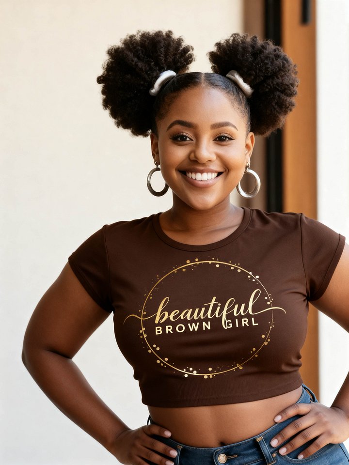Beautiful Brown Girl Signature Crop Top product image (10)