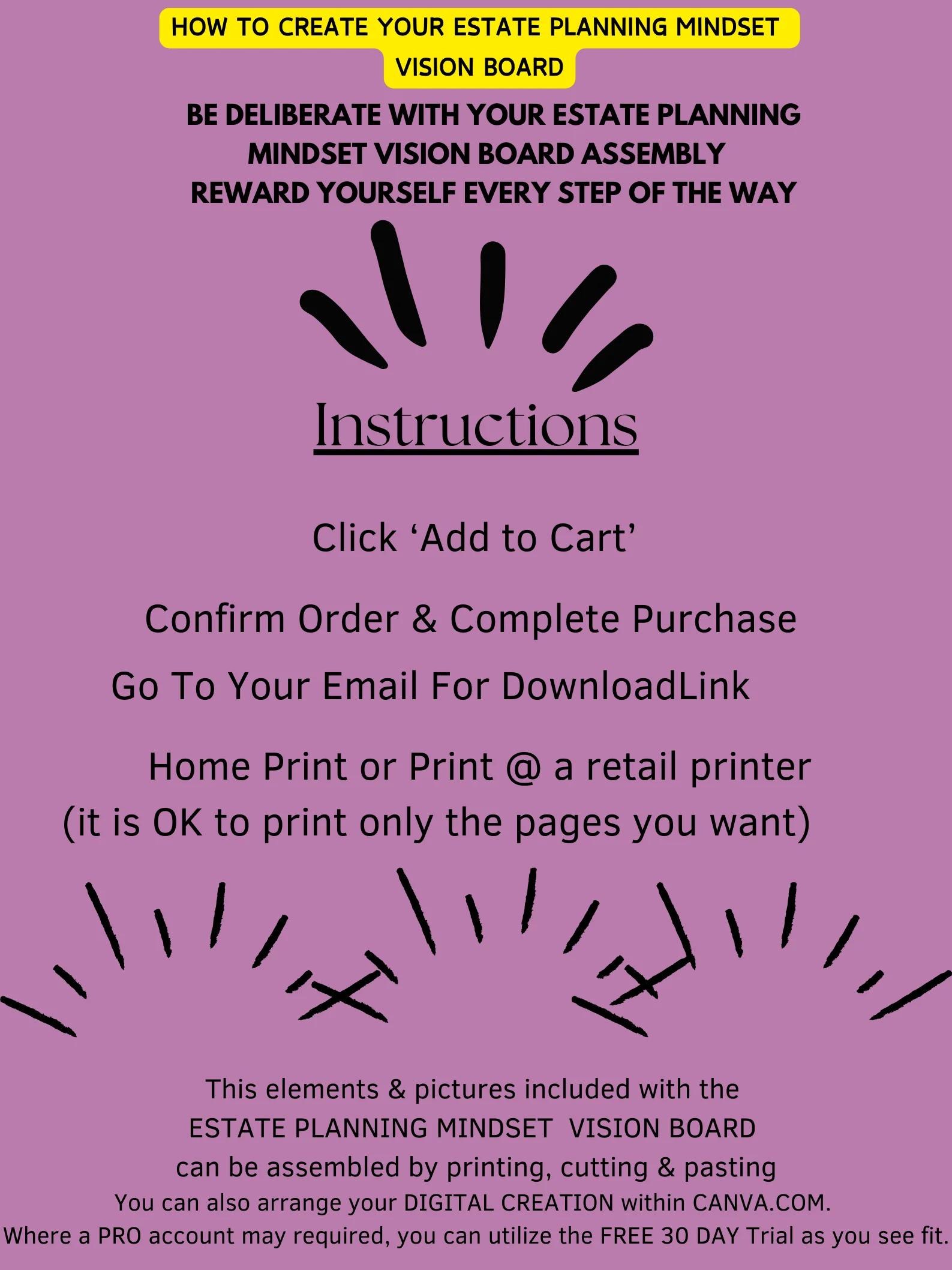 SMART MOMS ESTATE PLANNING MINDSET VISION BOARD KIT 2024-2025 product image (4)